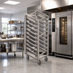 Thumbnail image #2 for Baxter Manufacturing BDSSRSB-15 Stainless Steel Single Side-Load Oven Rack for Double Rack Oven, Baxter Style Lift, 15 Slides
