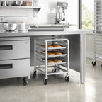 Thumbnail image #2 for Channel Manufacturing 432S Under-Counter Stainless Steel End-Load Bun Pan Rack, 5-Pan Capacity, 5-Inch Casters