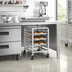 Thumbnail image #2 for Under-Counter Stainless Steel End-Load Bun Pan Rack, 5-Pan Capacity, 5-Inch Casters