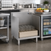 Thumbnail image #2 for Eagle 1800 Series 18-Inch Flatboard Top Underbar Glass Rack Storage Unit with Open Cabinet Base