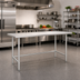 Thumbnail image #2 for Eagle Group Deluxe Series 84-Inch x 30-Inch Stainless Steel Flat Top Work Table