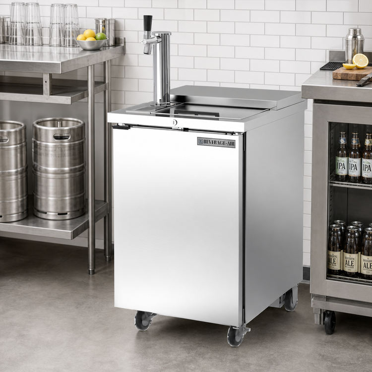 Product image #2 for Beverage-Air BM23HC-C-S Portable Club Top Draft Beer Cooler, 1-Keg Capacity, Stainless Steel
