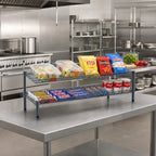 Thumbnail image #2 for Eagle Group QuadTruss FCM1454V 2-Tier Front Case Cantilever Wire Shelving Unit, 54 x 14 x 14 Inches, Gray Epoxy