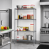 Thumbnail image #2 for Valu-Master 4-Tier Stationary Starter Wire Shelving Unit, 30 x 24 x 63 Inches, Pewter Gray Epoxy Finish