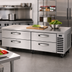 Thumbnail image #2 for True 82-3/8-Inch Wide Refrigerated Chef Base with 4 Locking Drawers, Stainless Steel, Self-Contained Side-Mounted Refrigeration