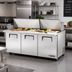 Thumbnail image #2 for True Mega Top 72-Inch 3-Section Refrigerated Sandwich/Salad Prep Table with 30-Pan Rail