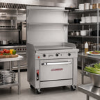 Thumbnail image #2 for Southbend (Middleby) Platinum P36C-TTT 36-Inch Gas Sectional Range with Thermostatic Griddle, 1-Inch Plate, Stainless Steel & Cabinet Base