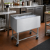Thumbnail image #2 for Mobile Stainless Steel Ice Bin with Casters, 36 Inch W x 18-1/2 Inch D x 30 Inch H, 12-Inch Deep Liner