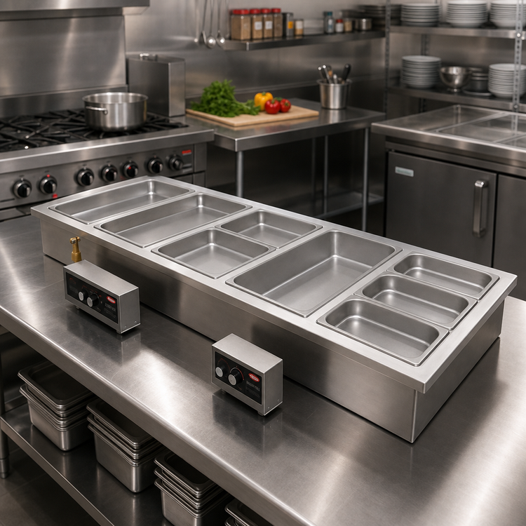 Product image #2 for Hatco HWBI-4DA Drop-In Insulated Heated Well with Drain and Auto-Fill, 4 Full-Size Pan Capacity