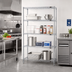 Thumbnail image #2 for EAGLEbrite 4-Tier Stationary Wire Starter Shelving Unit, 36 x 21 x 74 Inches, Zinc Finish