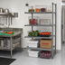 Thumbnail image #2 for Cambro Camshelving Basics Plus 5-Shelf Vented Add-On Polymer Shelving Unit, 30 x 24 x 84 Inches, Brushed Graphite