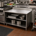 Thumbnail image #2 for BK Resources Stainless Steel Chef Table Cabinet Base, Open Front, 30 x 30 Inches, 5-Inch Riser