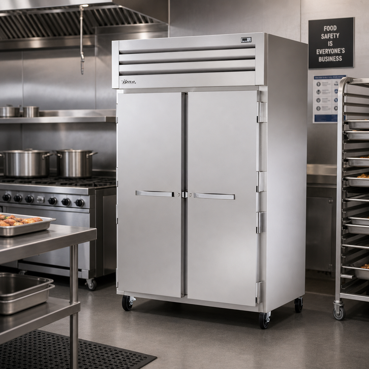 Product image #2 for True SPEC SERIES Two-Section Reach-In Heated Holding Cabinet, Solid Swing Doors, Stainless Steel