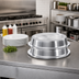 Thumbnail image #2 for Custom Round Stainless Steel Plate Cover for 12-1/16 Inch to 12-3/4 Inch Plates