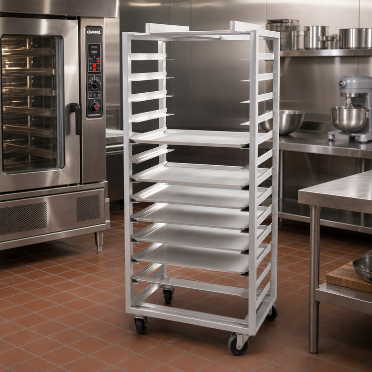 Product image #2 for Channel Manufacturing Aluminum Single-Section Side-Loading Oven Rack for 10 Full-Size Pans
