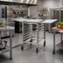 Thumbnail image #2 for Panco Mobile Counter-Height Open-Side Front-Loading Utility Rack for 18 x 26 Inch Trays