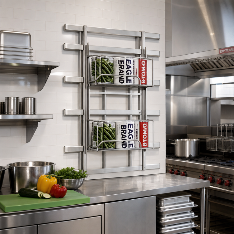 Product image #2 for Eagle Group WalStor Modular Wall System 2-Deck Wall-Mounted Can Rack