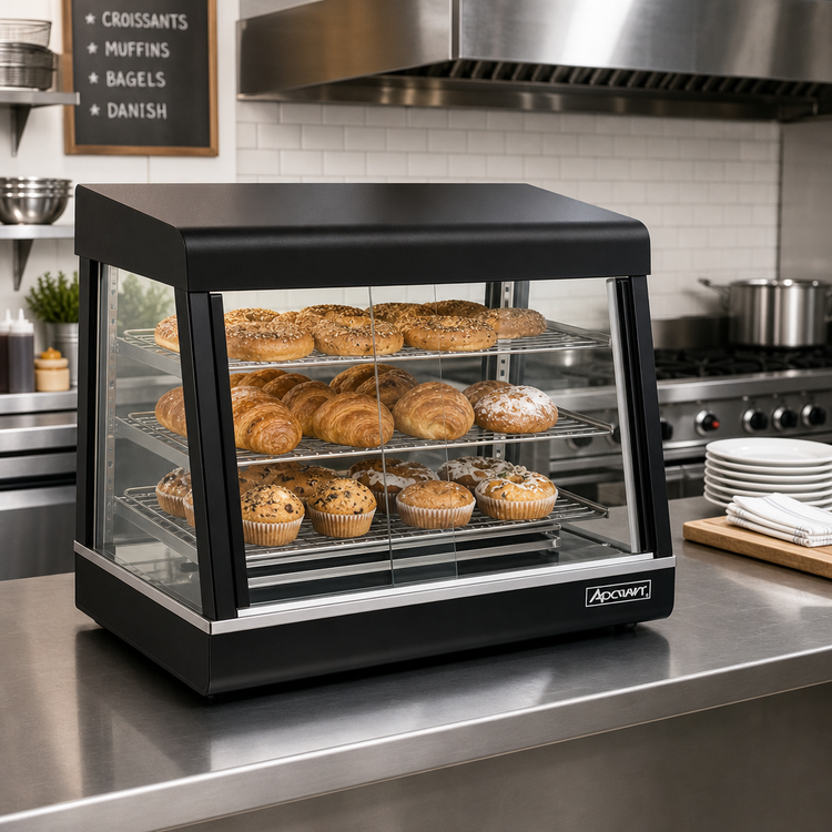 Product image #2 for Admiral Craft 36-Inch Countertop Heated Display Case with 3 Adjustable Shelves