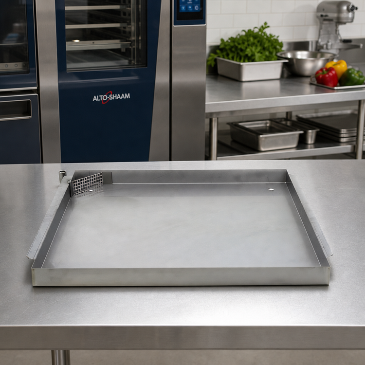 Product image #2 for Alto-Shaam Stainless Steel Drip Pan with Drain, 1-11/16-Inch