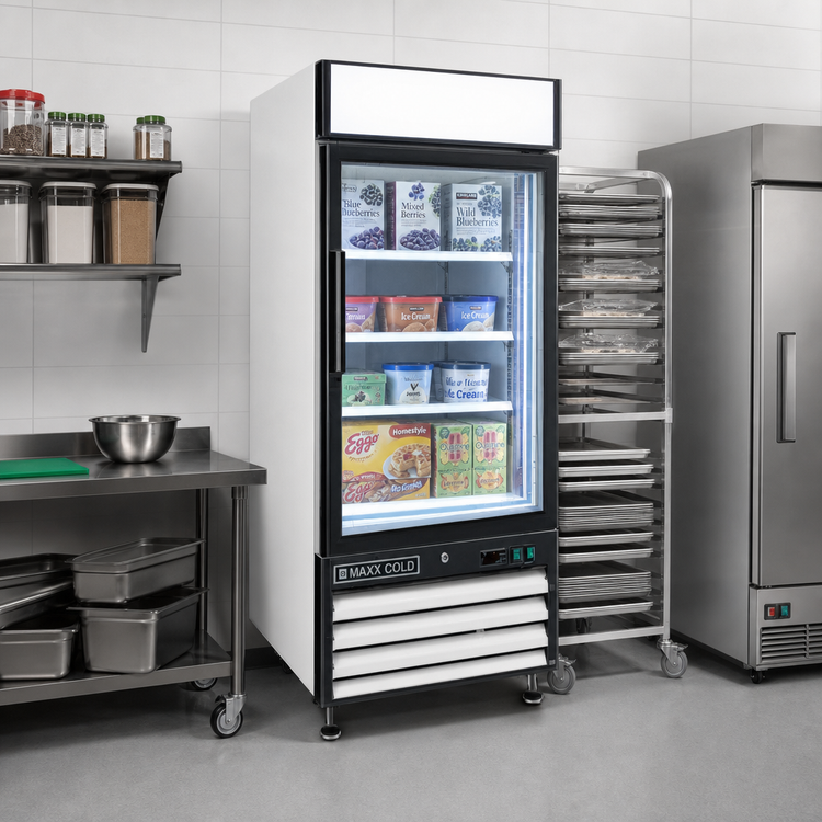 Product image #2 for Maxx Cold X-Series 12 Cu. Ft. Single-Section Reach-In Glass Door Merchandiser Freezer