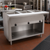 Thumbnail image #2 for Advance Tabco Triumph Supreme Electric Hot Food Table with 3 Sealed Wells, Open Cabinet Base and Poly Cutting Board