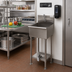 Thumbnail image #2 for Advance Tabco One-Station Floor-Mount Toe-Push Service Sink with Gooseneck Spout and 3-1/2-Inch Basket Drain, 18 Inch Wide