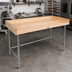 Thumbnail image #2 for John Boos DNB15 72 Inch x 36 Inch Bakers' Table with 1-3/4 Inch Northern Hard Rock Maple Top and Galvanized Base