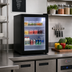 Thumbnail image #2 for Omcan Countertop Reach-In Refrigerated Display Case, 2.4 Cu. Ft., Black, Hinged Glass Door