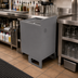 Thumbnail image #2 for BK Resources Open Front Underbar Drainboard Cabinet Base with 4-Inch Riser, 18 x 21-1/4 x 34 Inches