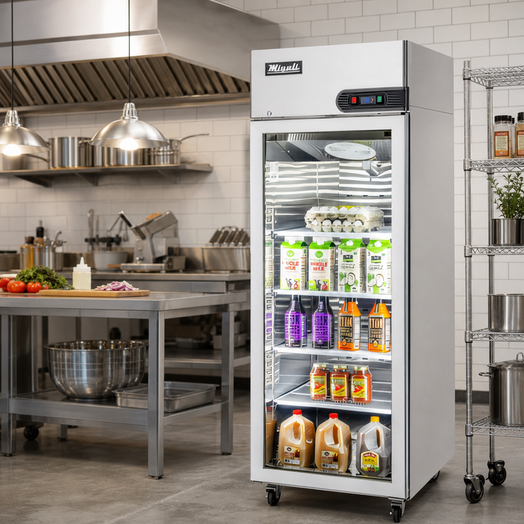 Product image #3 for Migali Competitor Series® Single Section Glass Door Reach-In Refrigerator, 21.4 Cu. Ft., Top-Mount Self-Contained