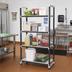 Thumbnail image #2 for Cambro Camshelving Elements XTRA 4-Tier Stationary Starter Shelving Unit, 21 x 54 x 72 Inch, 3 Vented + 1 Solid Shelf Plates, Speckled Gray