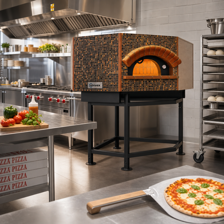 Product image #2 for Univex Stone Hearth Pentagonal Gas Pizza Dome Oven, 5 x 12-Inch Pizza Capacity