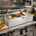 Thumbnail image #2 for Delfield CTP 8160-NBP 60-Inch Countertop Refrigerated Prep Rail, Raised Condiment Rail, 6 x 1/3 Pans