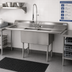Thumbnail image #2 for Advance Tabco 2-Compartment Fabricated Sink with 24-Inch Left and Right Drainboards, 304 Stainless Steel