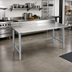 Thumbnail image #2 for Deluxe Series Stainless Steel Work Table with 4-1/2 Inch Backsplash and Galvanized Tubular Base, 120W x 36D