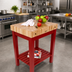 Thumbnail image #2 for John Boos Boos Block Chef's Block Butcher Block Work Table with 4-Inch End-Grain Northern Hard Rock Maple Top and Slatted Shelf
