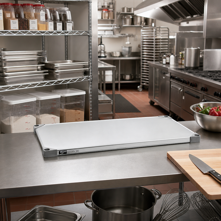 Product image #2 for Metro Super Erecta 42 x 21 Inch Solid Galvanized Steel Shelf with Raised Ship's Edge