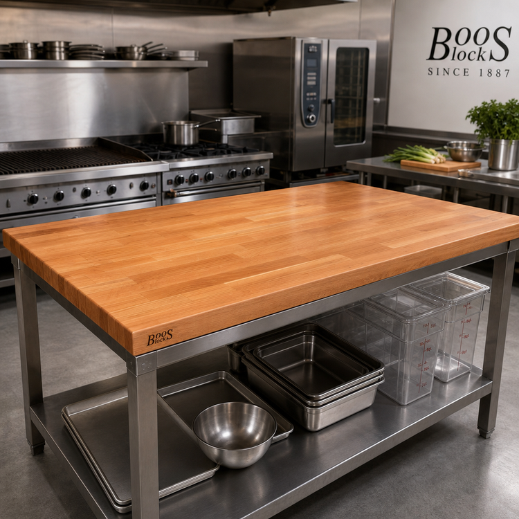 Product image #2 for Boos Block 60" x 36" American Cherry Kitchen Countertop with Varnique Finish