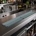 Thumbnail image #2 for Advance Tabco 24-Inch Stainless Steel Bar Drink Rail with Removable Grate
