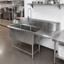 Thumbnail image #2 for John Boos Pro-Bowl 2-Compartment Stainless Steel Sink with Right Drainboard, 62-3/16 Inches