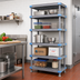 Thumbnail image #2 for Quantum Millenia 5-Shelf Polymer Shelving Unit with Dunnage Stand, 54 x 21 x 50 Inches, Gray
