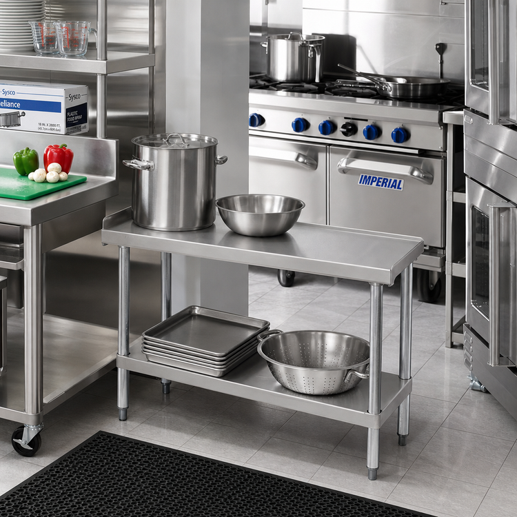 Product image #2 for Advance Tabco Special Value Series Stainless Steel Equipment Stand with Adjustable Undershelf, 15 x 30 Inches