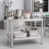 Thumbnail image #2 for Stationary Aluminum Equipment Stand with 2 Adjustable Solid Shelves, 42 x 18 x 36 Inches