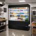 Thumbnail image #2 for True 72-Inch Vertical Glass-Sided Open Air Merchandiser Refrigerator with 8 Adjustable Shelves