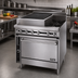 Thumbnail image #2 for Titan 36-Inch Heavy Duty Gas Range with 24-Inch Charbroiler and Convection Oven