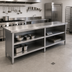 Thumbnail image #2 for John Boos Open Front Enclosed Base Stainless Steel Work Table, 72 x 24 Inches