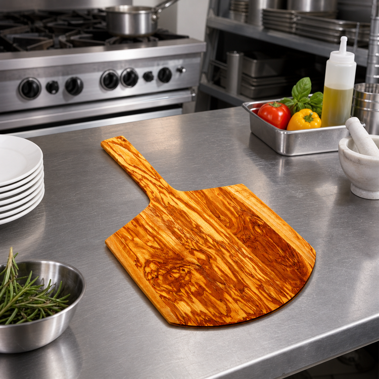 Product image #2 for American Metalcraft Olive Wood Rectangular Serving Peel with Short Handle