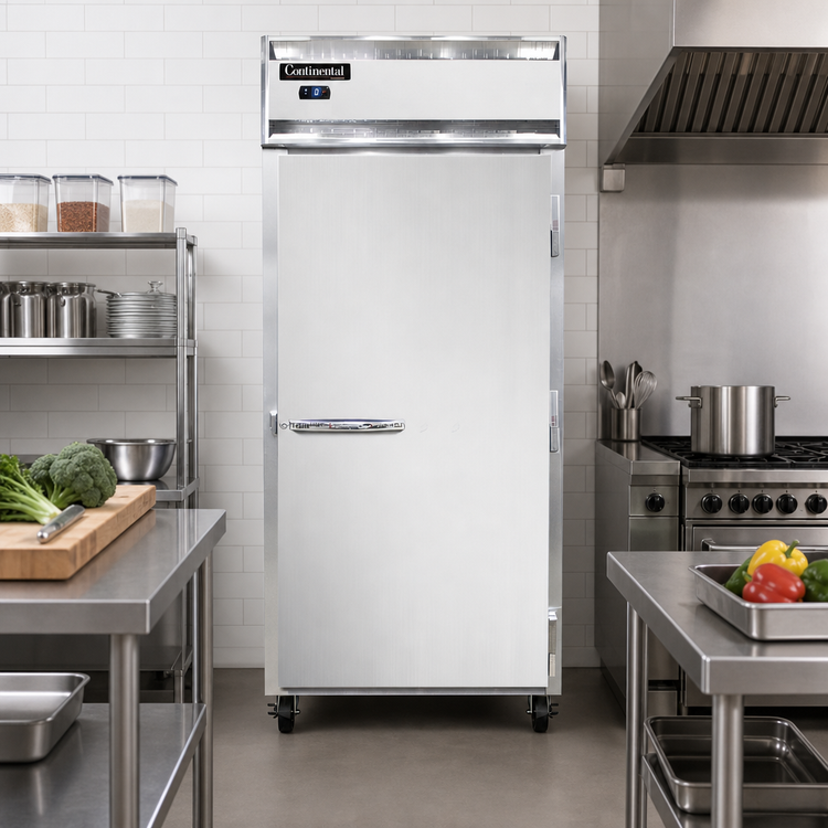 Product image #2 for Continental Refrigerator 1FXSNSA Extra-Wide One-Section Reach-In Freezer with Shallow Depth