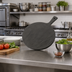 Thumbnail image #2 for American Metalcraft Black Faux Slate Melamine Round Serving Peel with Handle, 12 Inch Diameter