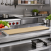 Thumbnail image #2 for Richlite Heat-Resistant Replacement Cutting Board with Stainless Steel Brackets, 33 x 8 x 1/2 Inch